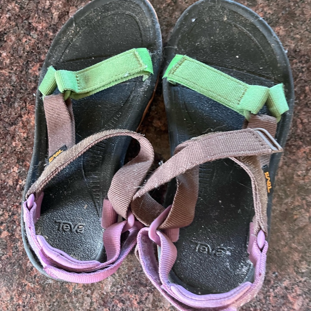 Teva Outdoor Sandals Green Purple Adjustable Straps